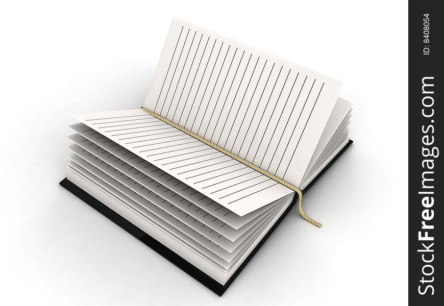 Three dimensional isolated blank diary