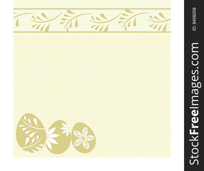 Gold easter egg background design