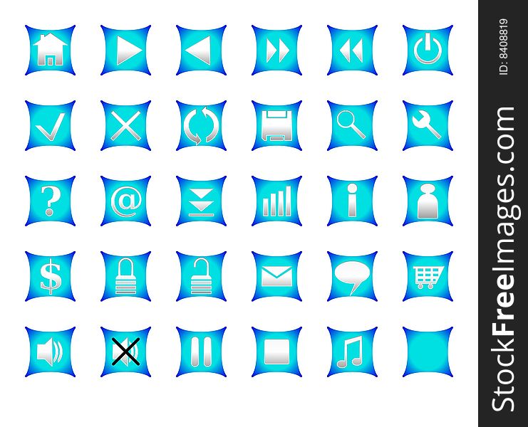 Web Icons Blue