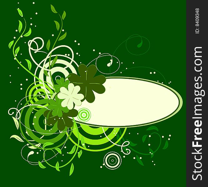 Patrick's green background. Vector illustration