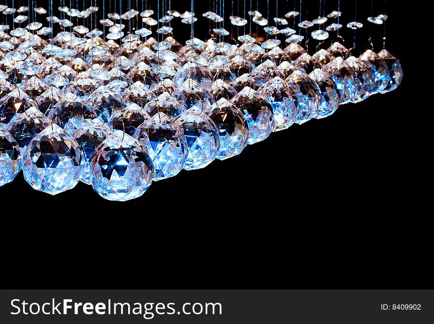 Close up shot of luxurious crystal balls