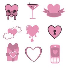 Love Icons Stock Images
