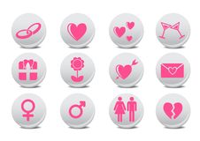 Love Buttons Royalty Free Stock Images