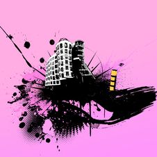 Illustration With City. Vector Royalty Free Stock Photography Illustration With City. Vector Royalty Free Stock Photography