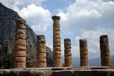 Delphi Ruins And Columns Stock Image Delphi Ruins And Columns Stock Image