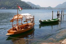 Wooden Boats On The Lake Royalty Free Stock Photo Wooden Boats On The Lake Royalty Free Stock Photo