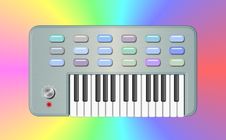 Pastel Psychedelic Retro Keyboard Royalty Free Stock Images Pastel Psychedelic Retro Keyboard Royalty Free Stock Images