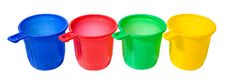 Set Of Color Cups Royalty Free Stock Photography Set Of Color Cups Royalty Free Stock Photography