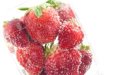 Refreshing Strawberry Soda Stock Image