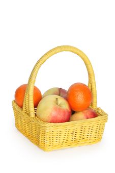 Basket With Fruits Stock Images Basket With Fruits Stock Images