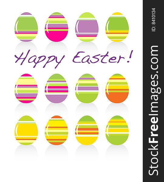 Collection of Colorful Easter Eggs
