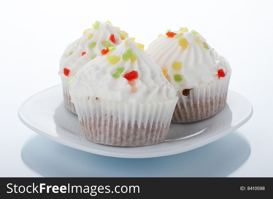 Cake on a white background