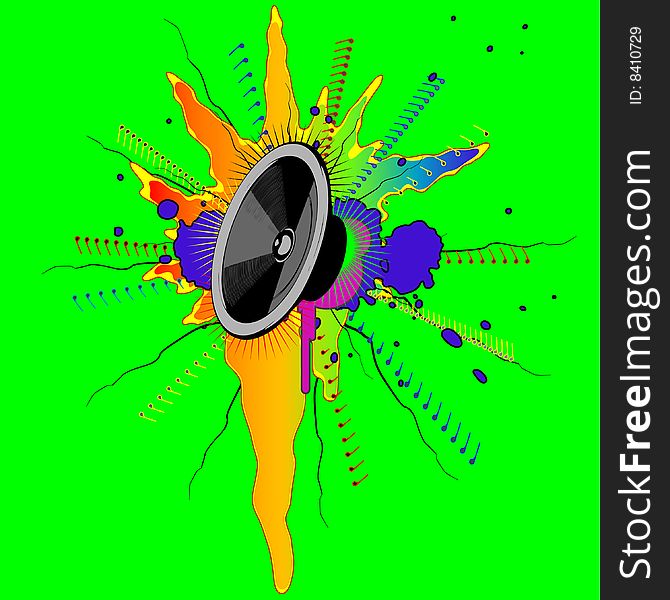 Illustration of music with a spot.
 illustration. Illustration of music with a spot.
 illustration