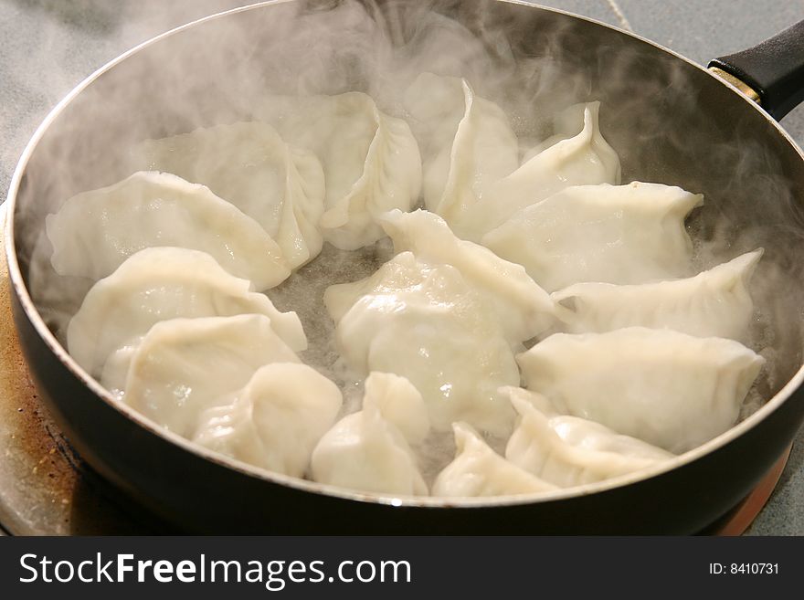 Close-up of cooking in the kitchen