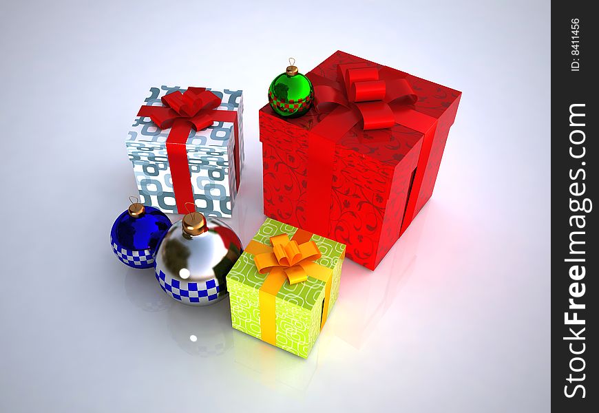 Boxes for gifts on a white background. Boxes for gifts on a white background