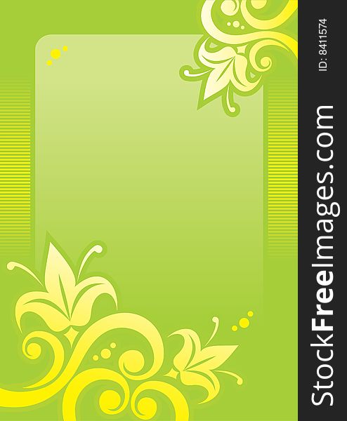 Abstract floral background in green. Vector illustration. Abstract floral background in green. Vector illustration.