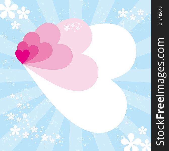 Abstract Hearts Background. Vector.