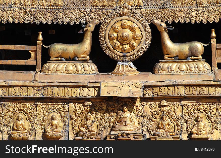 Closeup of Fine Buddhism Carving