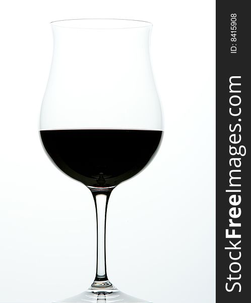 Red wine isolated on white background