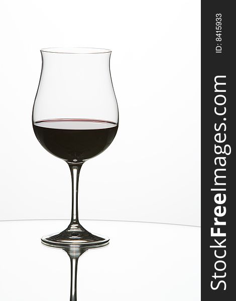 Red wine isolated