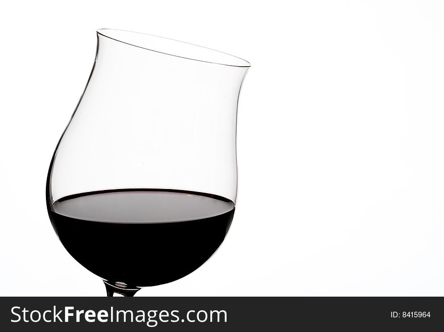 Red wine isolated on white background