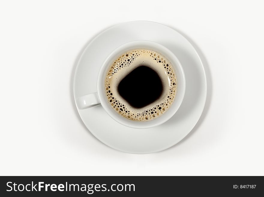 Black Coffee In A White Cup