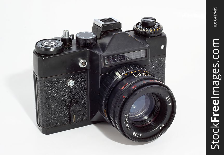 Old SLR photo camera