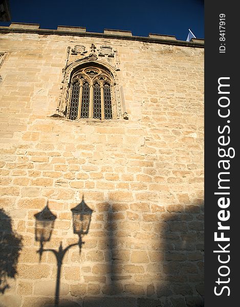 Window and lamppost shadow