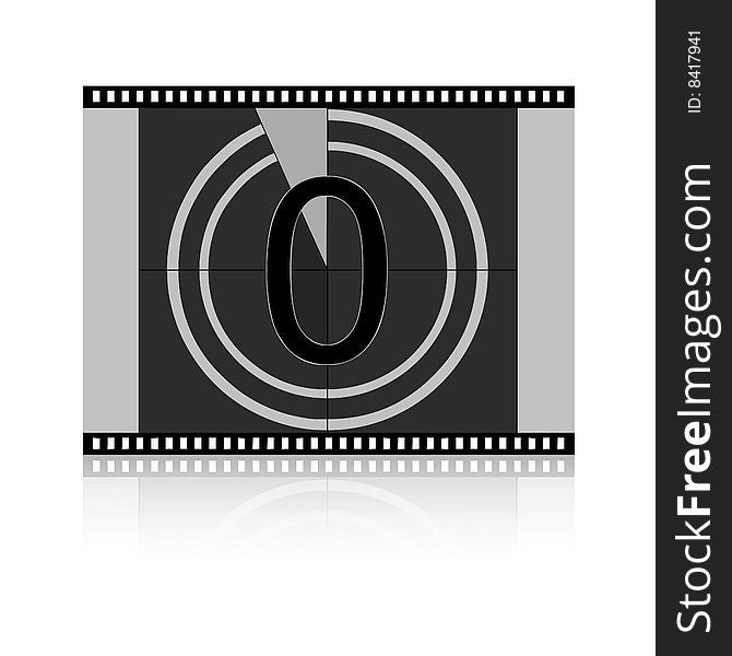 Film Countdown at No 0 Zero. Film Countdown at No 0 Zero