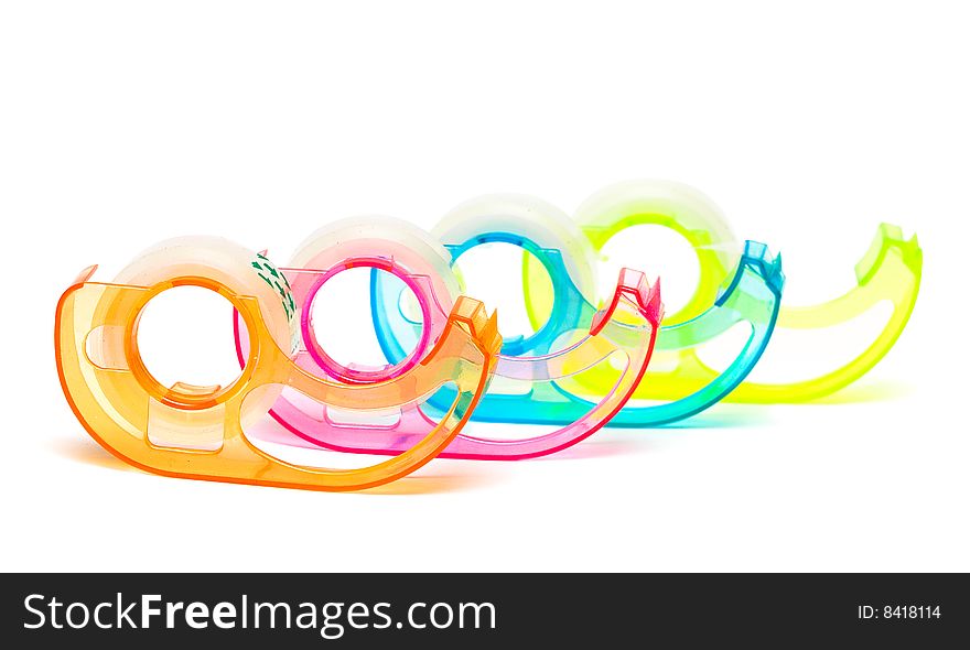 Adhesive tape isolated on white background