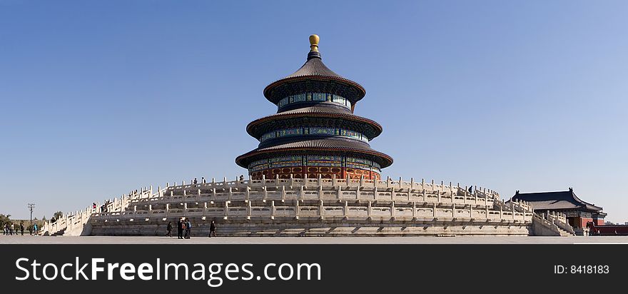 The panorama of the Temple of Heaven.