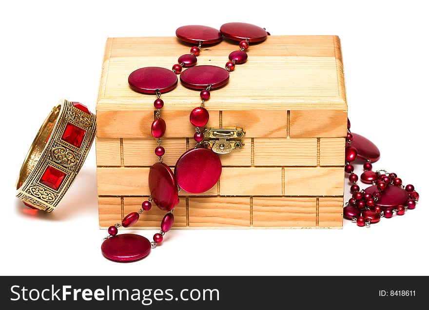 Womanish decorations in a small box
