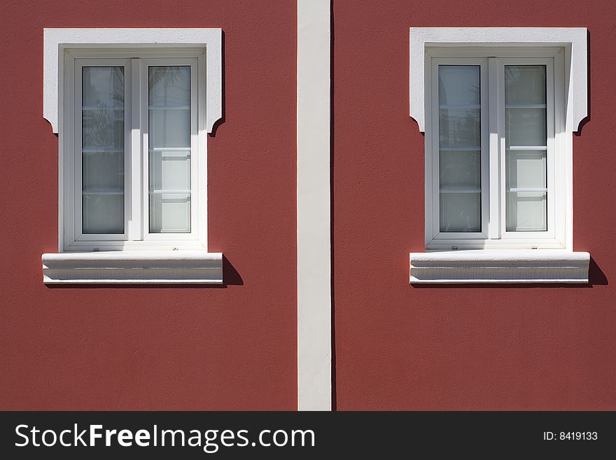 A photography of portuguese architecture. Bright and contrasting colors. A photography of portuguese architecture. Bright and contrasting colors.