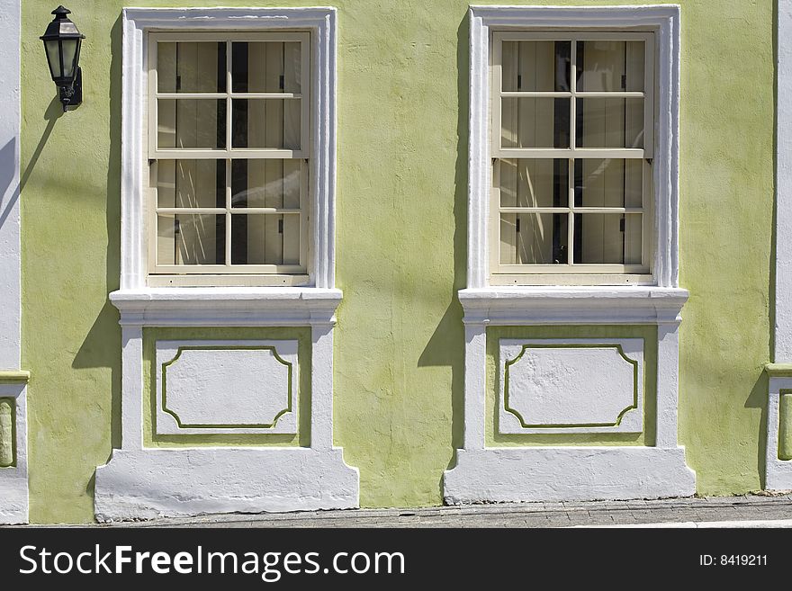 Portuguese Windows And Lamp