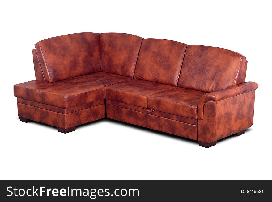 Brown sofa marble colors isolated on a white background.