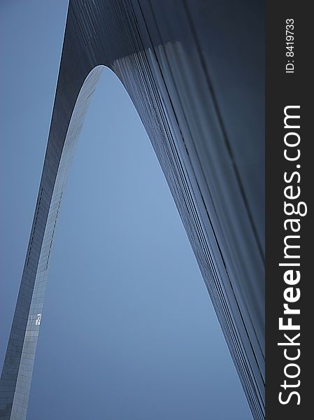 Blue arch on sky cloudless background. Blue arch on sky cloudless background