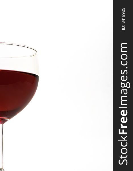 Glass of red wine (with lots of space for text). Glass of red wine (with lots of space for text)