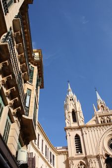 Church Architecture ( Malaga,Spain ) Stock Image