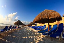 A Luxury All Inclusive Beach Resort At Morning Royalty Free Stock Photography A Luxury All Inclusive Beach Resort At Morning Royalty Free Stock Photography