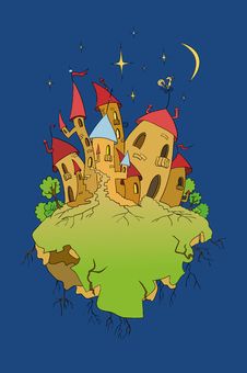 Old Castle In Night Time Royalty Free Stock Photo