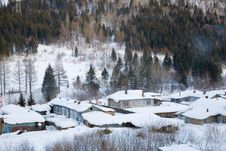 Houses Covered In Snow Royalty Free Stock Photo Houses Covered In Snow Royalty Free Stock Photo