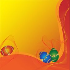 Card With Eggs And Flowers Royalty Free Stock Image Card With Eggs And Flowers Royalty Free Stock Image