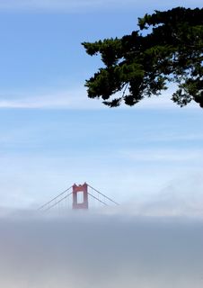 Foggy Day At The Golden Gate Bridge Royalty Free Stock Image Foggy Day At The Golden Gate Bridge Royalty Free Stock Image