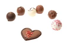 Chocolate Pralines Stock Photos