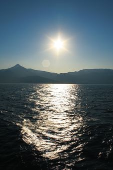 Sunset Over The Sea Royalty Free Stock Photography Sunset Over The Sea Royalty Free Stock Photography