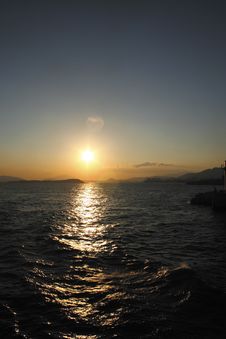Sunset Over The Sea Royalty Free Stock Image Sunset Over The Sea Royalty Free Stock Image