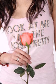 Girl With Rose. Stock Images Girl With Rose. Stock Images