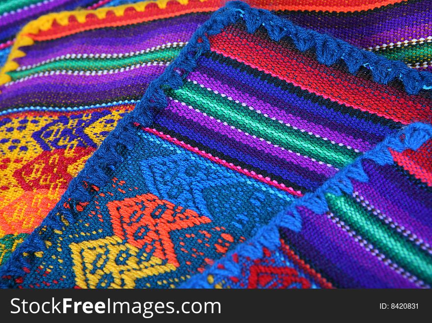 Colorful peruvian hand made texture