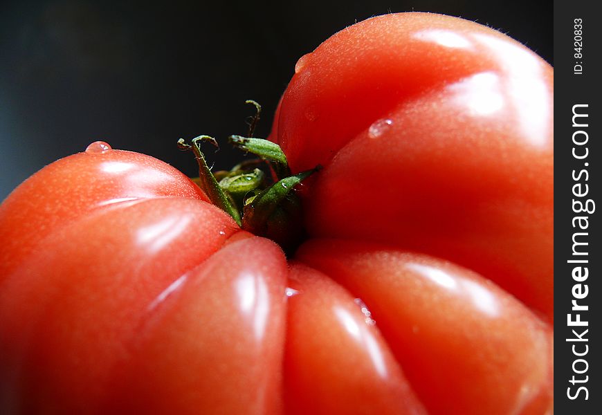 Unique shape of the fresh tomatoes