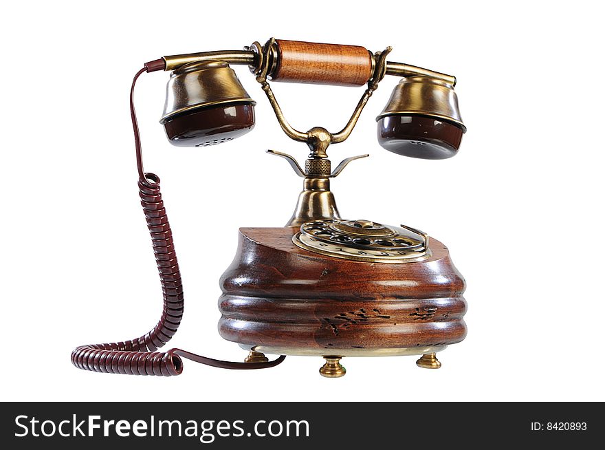 Isolated Old-fashioned Phone